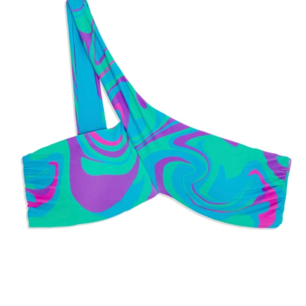 NWT WeWoreWhat Asymmetrical Cross-Over Bikini Top